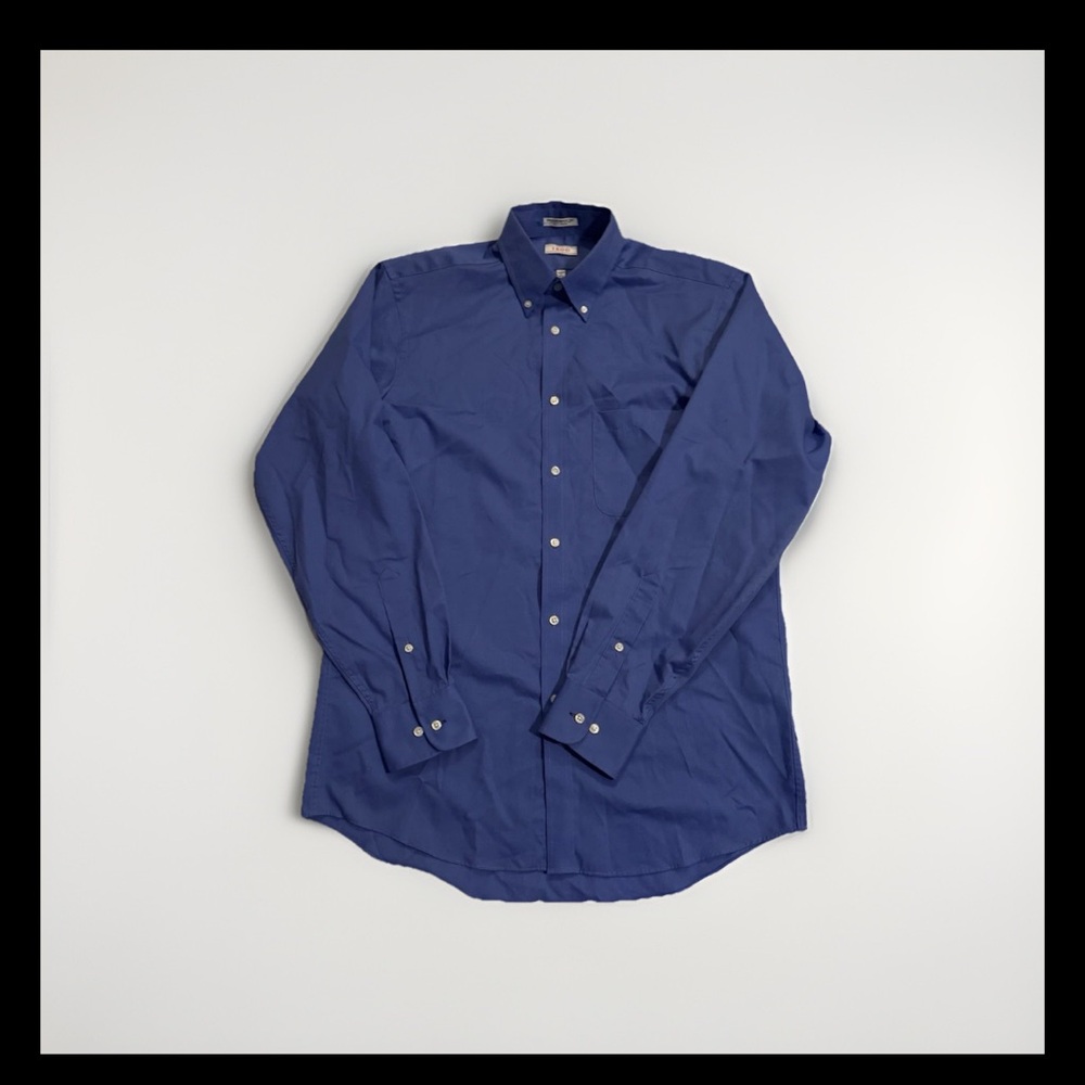 Izod Men's Deep Blue Casual Button Down Shirt 194